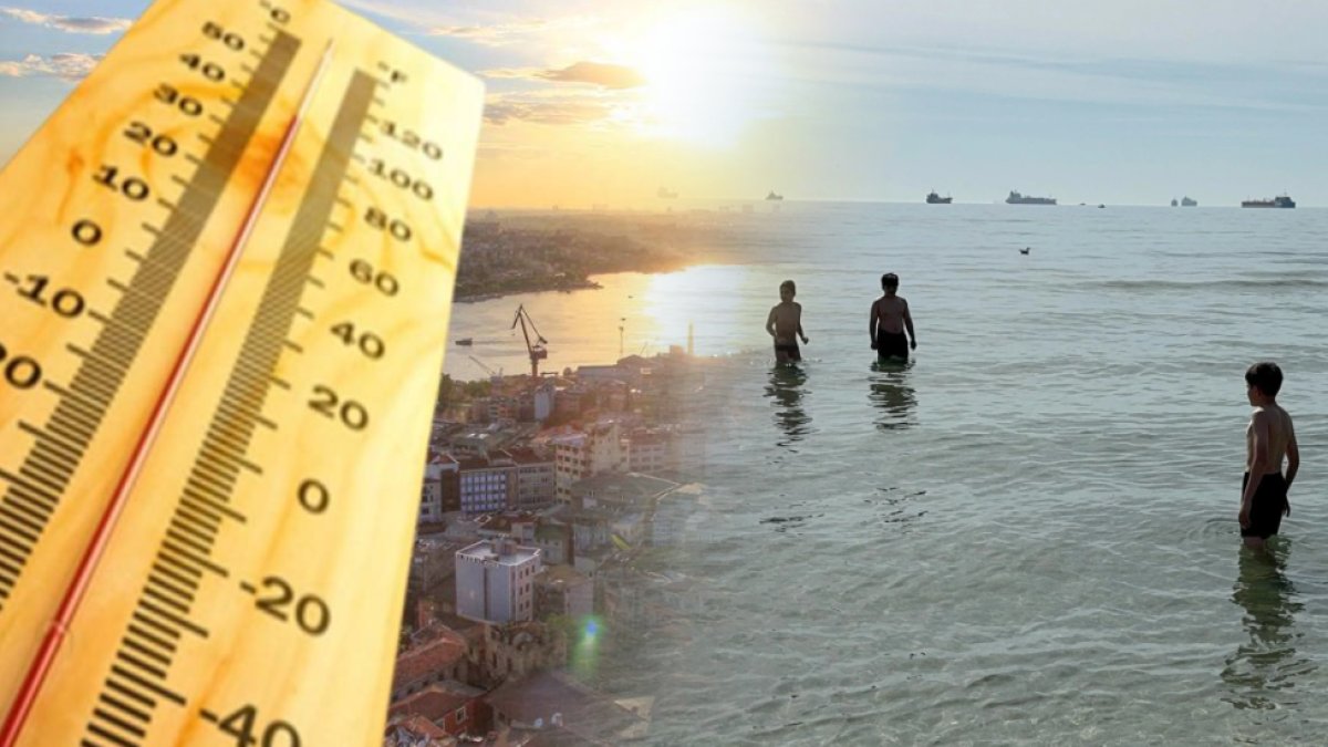 İstanbul'da sıcak havayı fırsat bilenler denize akın etti! Denize girip serinlediler