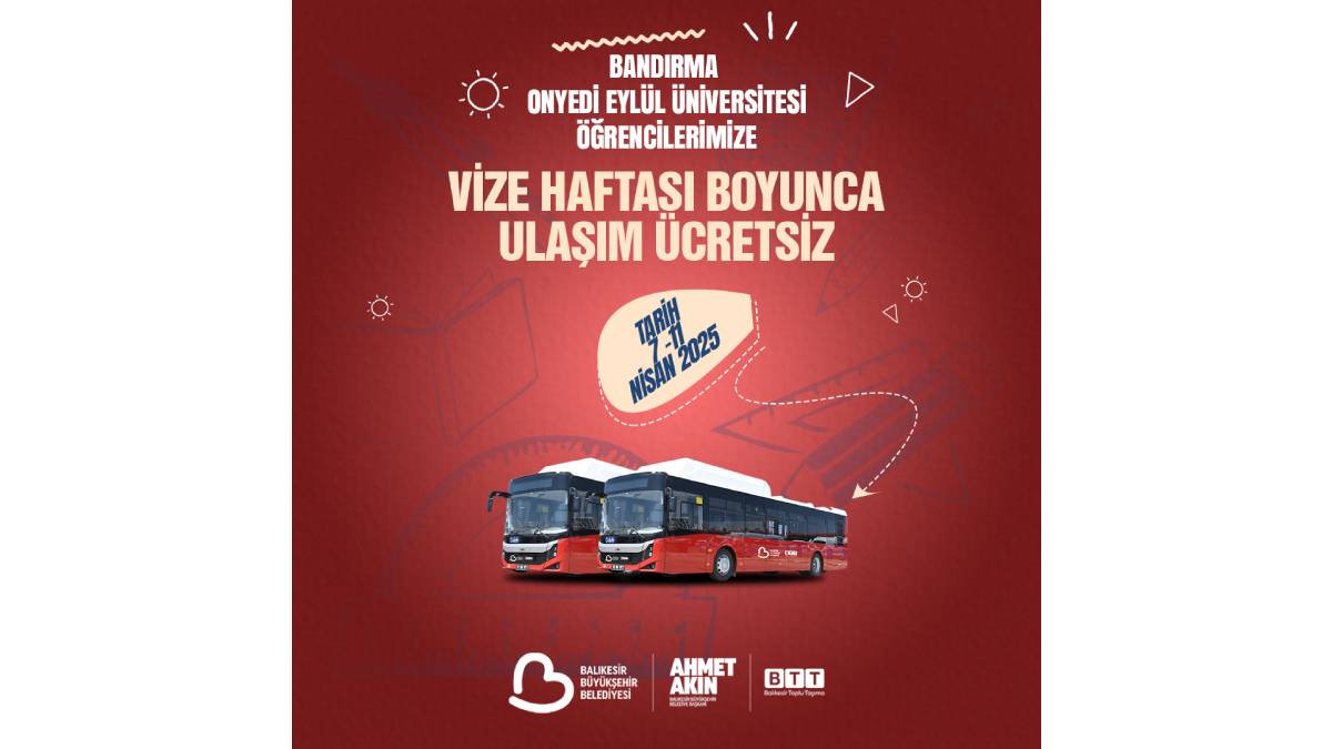 Başkan Akın’dan üniversitelilere jest! Sınav haftasında ulaşım ücretsiz olacak