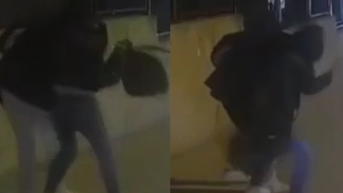 Erkek arkadaşını gece saatinde sokak ortasında dövdü! Adamın defalarca kez 'Git' demesine rağmen saldırdı