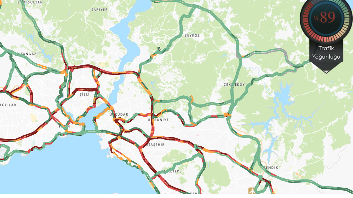 İstanbul'da trafik kilit! Yoğunluk yüzde 89'a çıktı