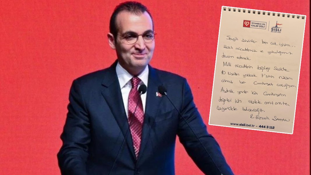 Şişli Belediye Başkanı Şahan'dan gözaltında ilk açıklama