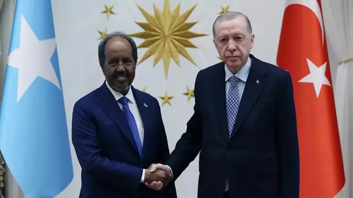 Erdoğan, Somali Cumhurbaşkanı Mahmud ile bir araya geldi