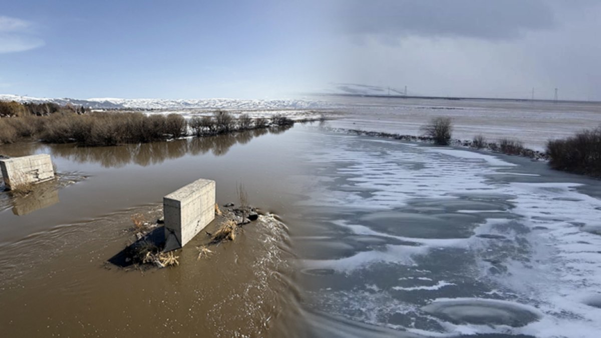 Kış mevsimi boyunca buzla kaplıydı! Havalar ısınınca buzlar tamamen çözüldü