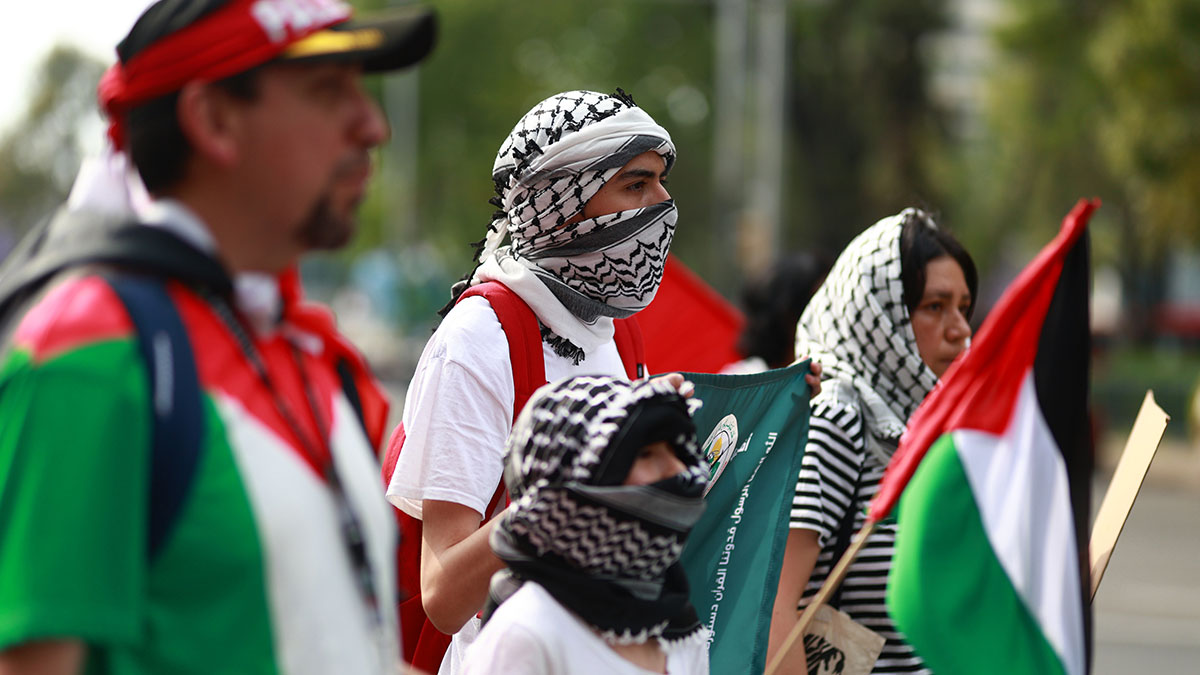 Meksika'da 'Filistin' gösterisi