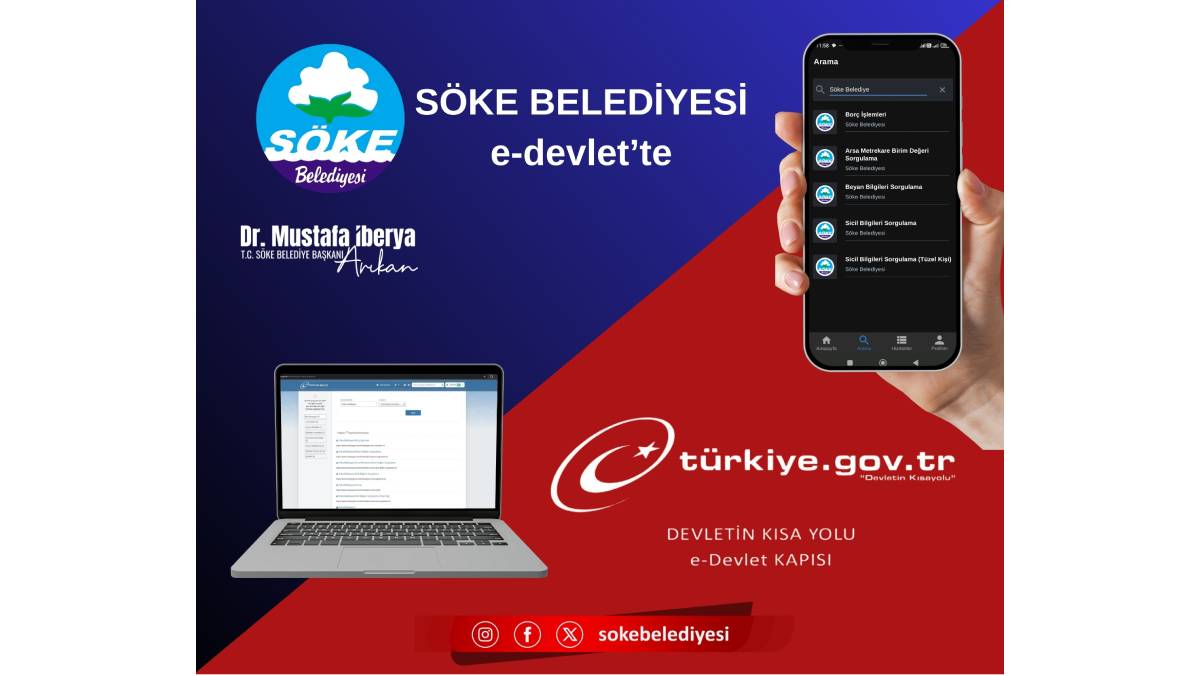 Söke Belediyesi artık e-Devlet’te