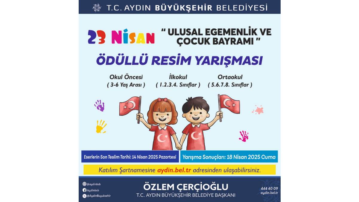 Başkan Çerçioğlu’ndan 23 Nisan temalı ödüllü resim yarışması