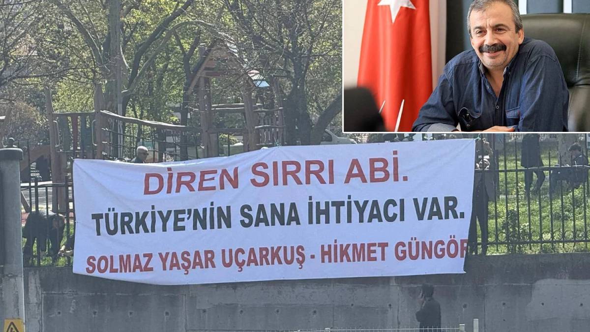 Hastane önünde Önder için pankart: Diren Sırrı abi