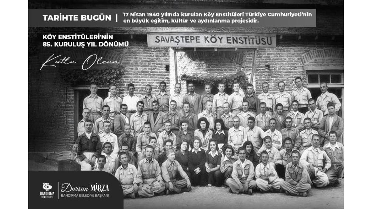 Başkan Mirza: Laik ve çağdaş eğitimin temel taşı Köy Enstitüleri