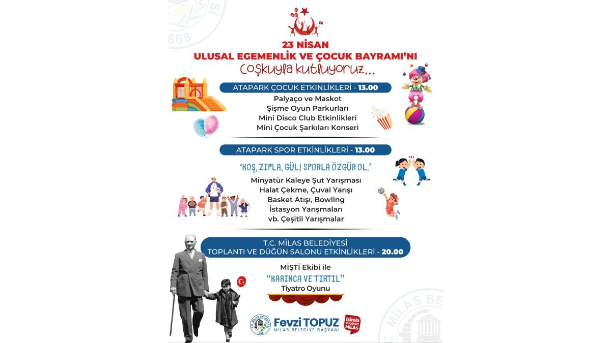 23 Nisan Ulusal Egemenlik ve Çocuk Bayramı kutlaması başlıyor