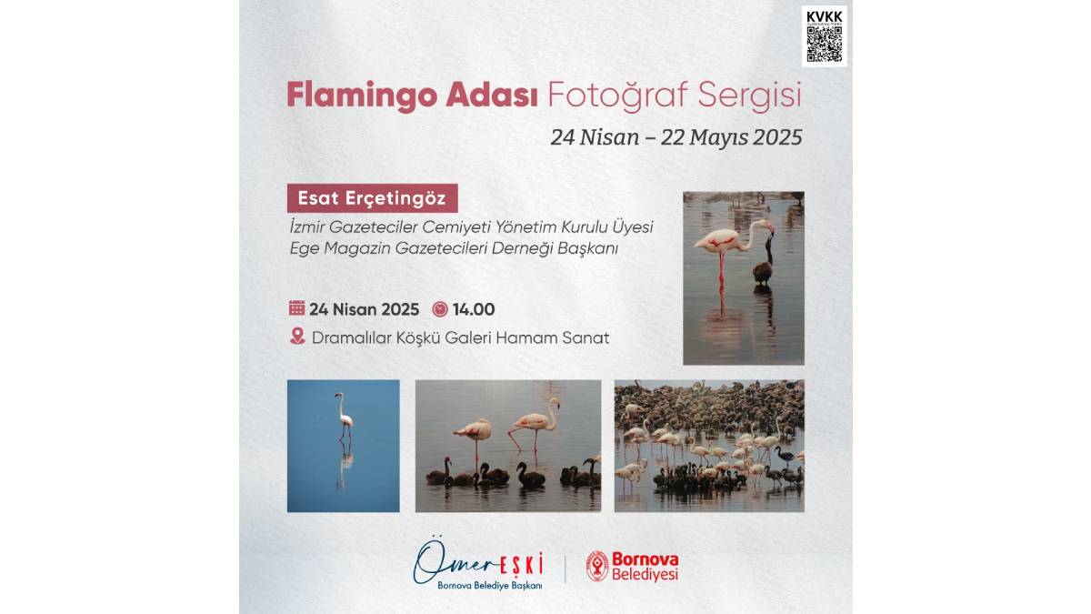 Flamingoların büyüleyici dünyası Bornova’da