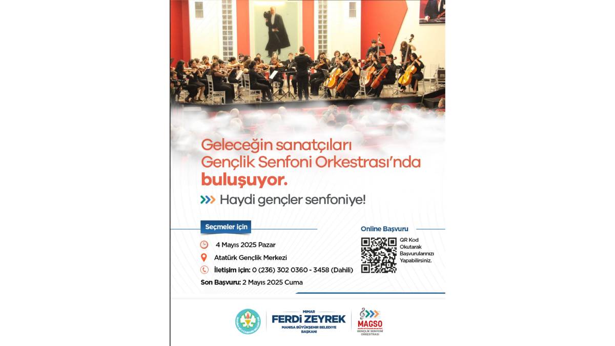Manisa Büyükşehir Belediyesi Gençlik Senfoni Orkestrası kuruluyor