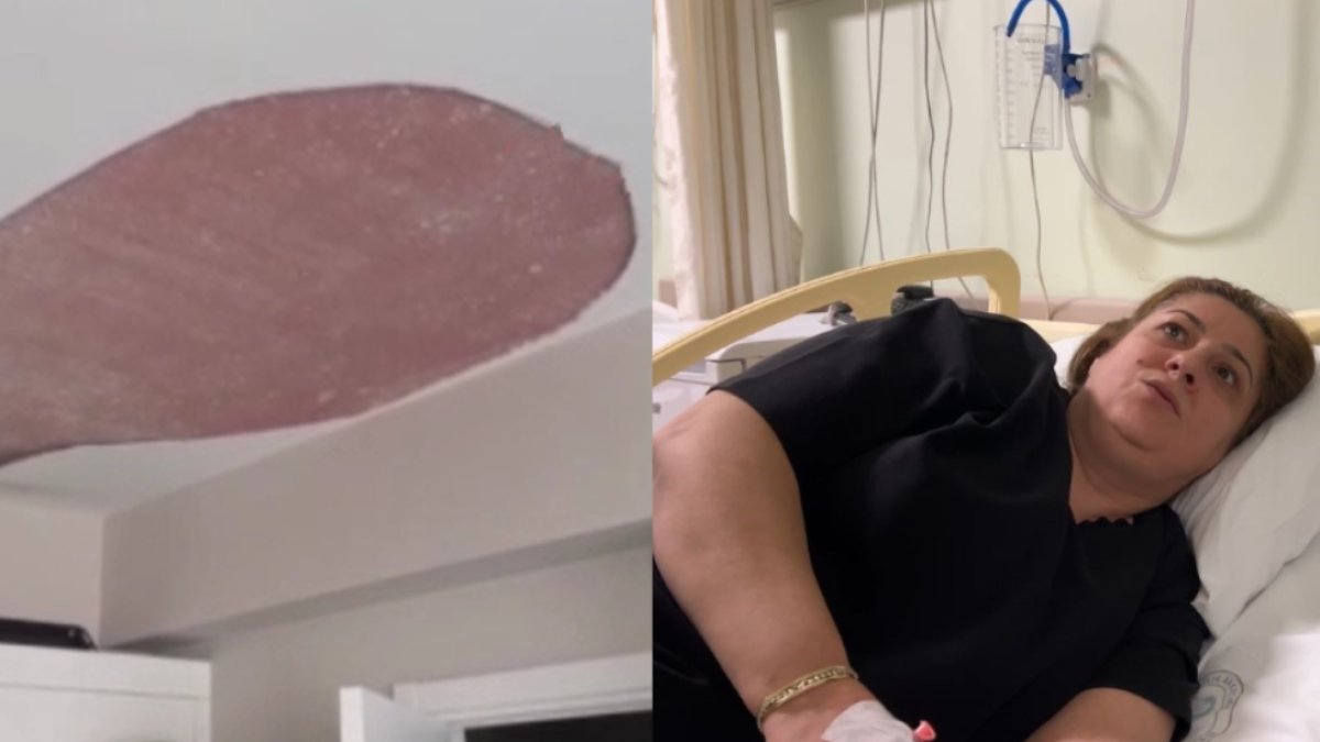 Ütü yaptığı sırada öyle bir şey yaşadı ki... Kelimenin tam anlamıyla evi başına yıkıldı: Üstündeki tavan çöktü