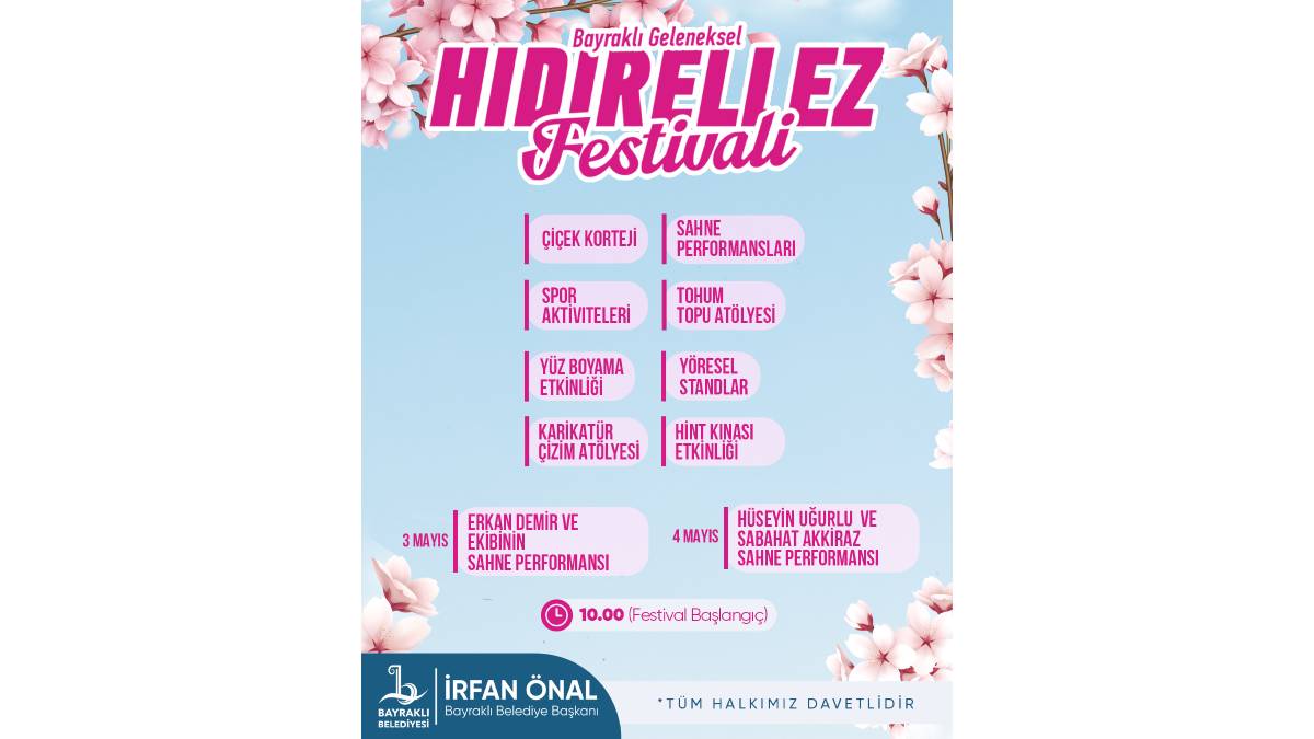 Bayraklı'da Hıdırellez coşkusu Doğançay'da yaşanacak