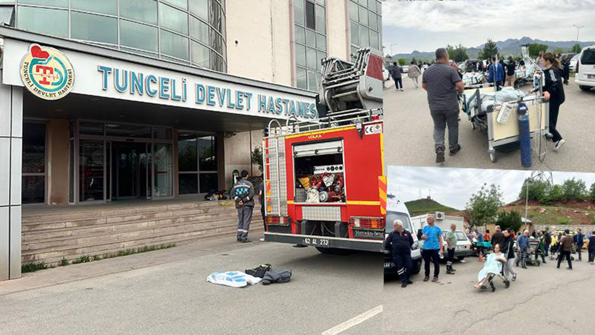 Tunceli Devlet Hastanesi'nde yangın