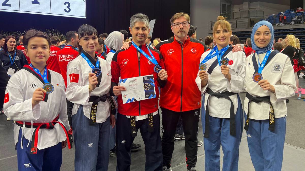 Gaziemir’in taekwondocuları Avrupa’yı fethetti