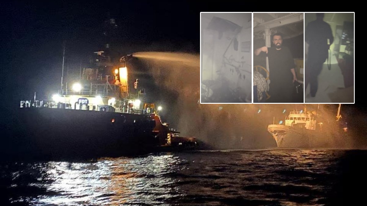 Aktivistler arasında Mavi Marmara Derneği Başkanı İsmail Beheşti de bulunuyor... Gazze'ye giden Vicdan Gemisi'ne İsrail saldırdı