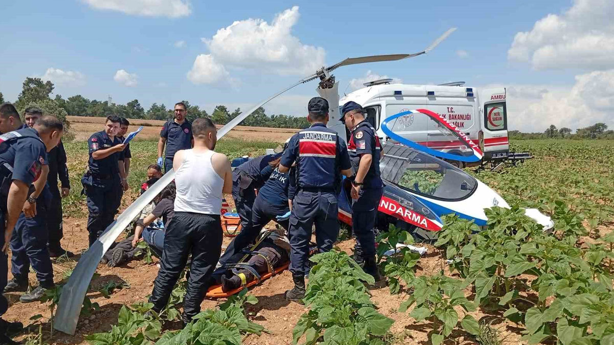 Adana'da jandarmaya ait 'cayrokopter' düştü: 2 yaralı