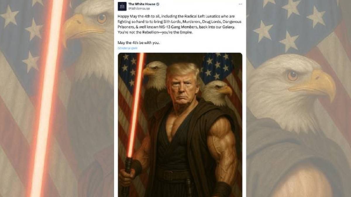 Trump bu kez de Star Wars savaşçısı oldu