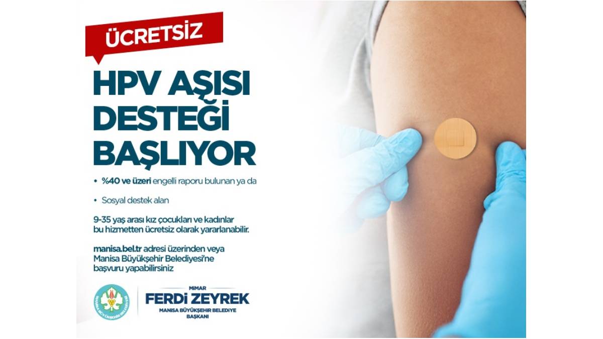 Büyükşehir’den HPV aşısı desteği