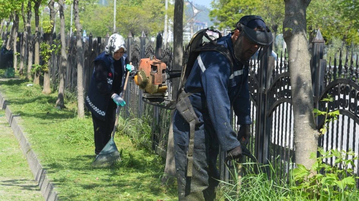 Ot biçme ve temizlik çalışmaları hız kazandı