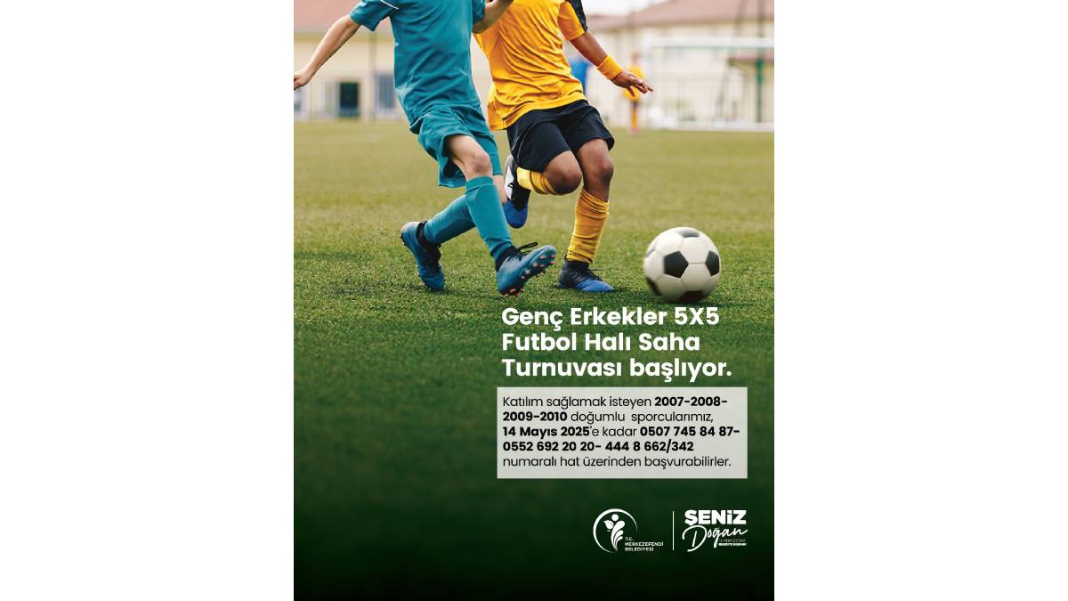 Merkezefendi’de 19 Mayıs Gençlik Turnuvası başlıyor