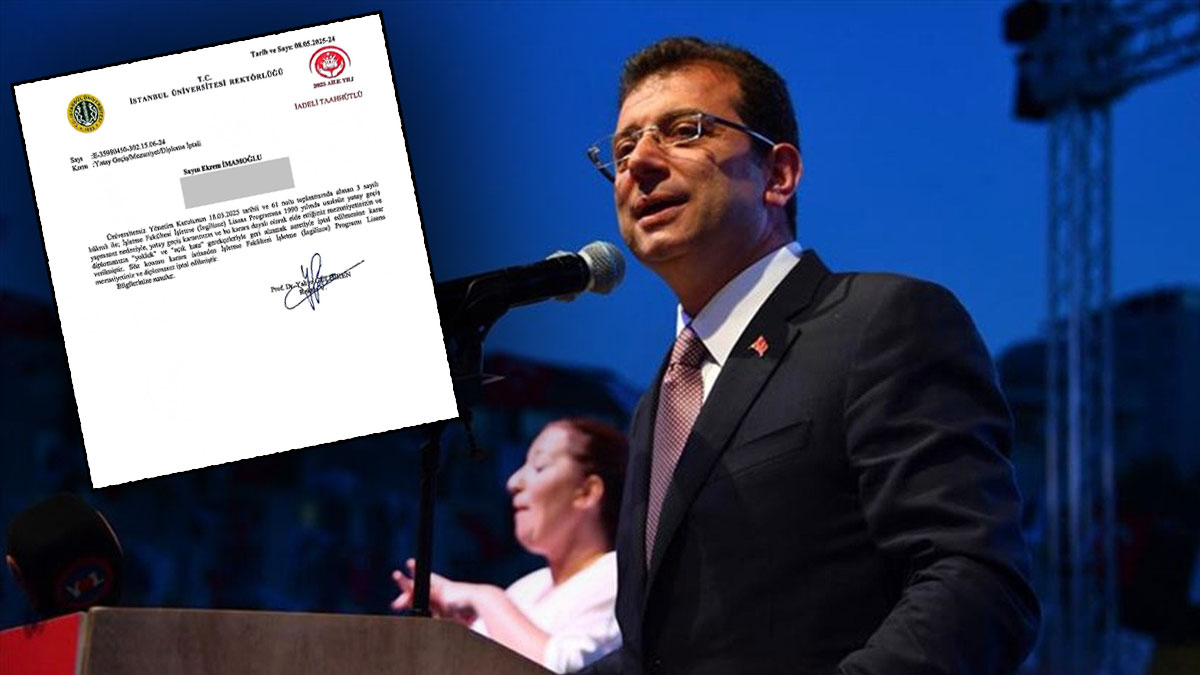 İmamoğlu'nun diploma iptal kararı tebliğ edildi