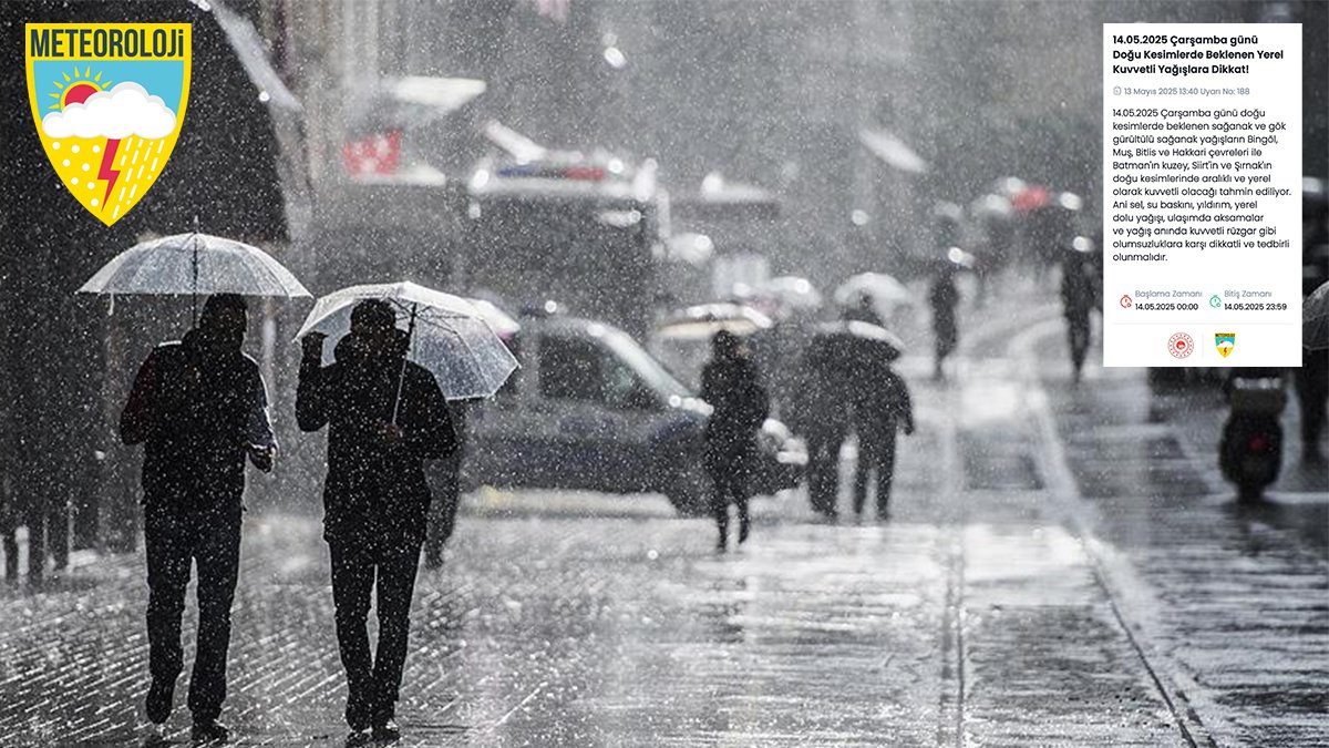 Meteoroloji'den son dakika uyarısı! Yarın Doğu'da KIRMIZI ALARM: Bu illerde ŞİDDETLİ YAĞIŞ, SEL ve DOLU bekleniyor