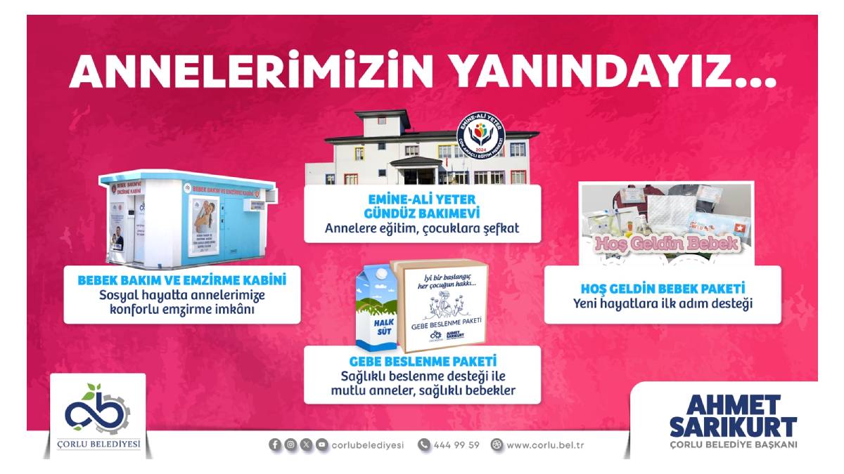 Belediyeden anne ve çocukların ihtiyacını karşılayan destek! Bu hizmetler örnek teşkil ediyor...