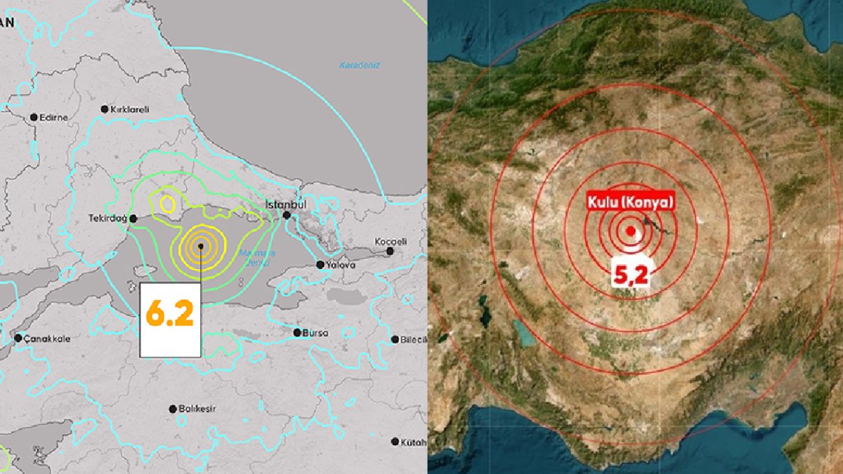 Tehlikeli tesadüf! Silivri'deki 6,2'lik depremle Konya'daki 5,2'lik depremlerin merkez üssünde şoke eden detay