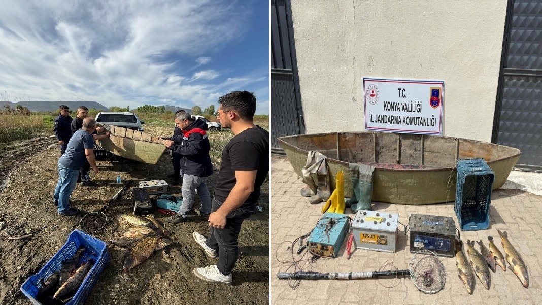 Konya’da elektroşokla avlananlara 1 milyon 416 bin lira ceza
