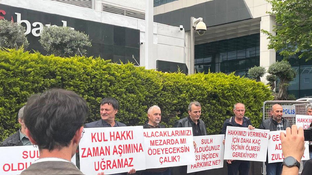 İşçilerden Holding önünde protesto: Bizim de hakkımızı vermedin ey Ahmet Çalık!