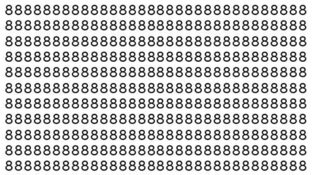 Optik illüzyon IQ testi: 8'lerin arasında gizlenmiş 6 rakamını 5 saniyede bulabilir misin?