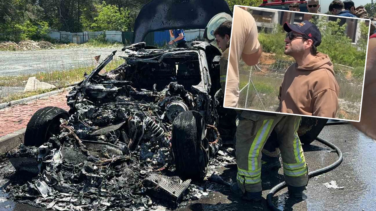 20 milyon liralık araç kül oldu: Sürücü Serdar Adalı’nın oğlu çıktı