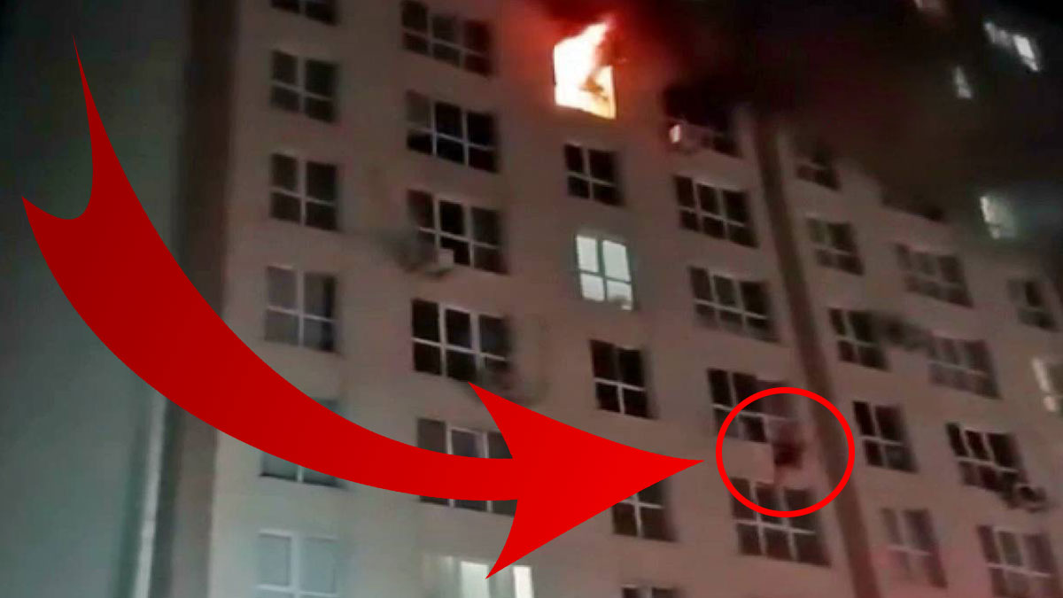 Yangından kaçmak için 8. kattan böyle atladı! Hastanede yaşam savaşı veriyor