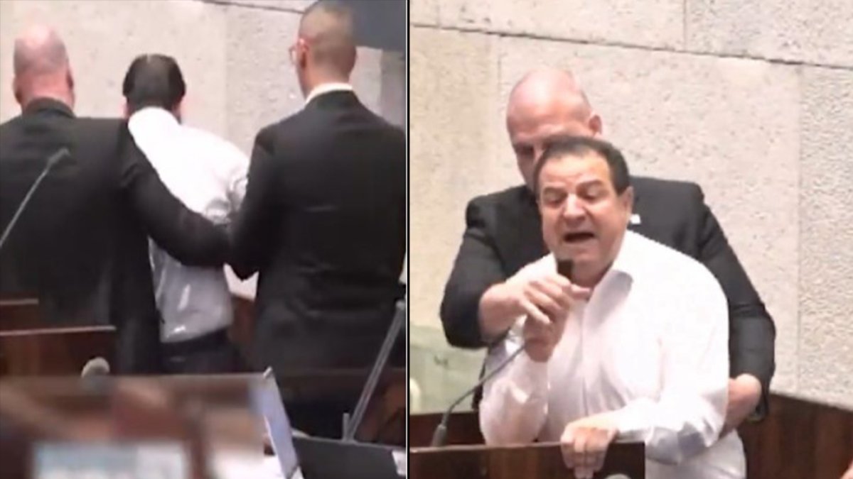 İsrail Parlamentosu'nda şoke eden anlar: Gazze’deki katliamı eleştiren vekili zorla kürsüden indirdiler