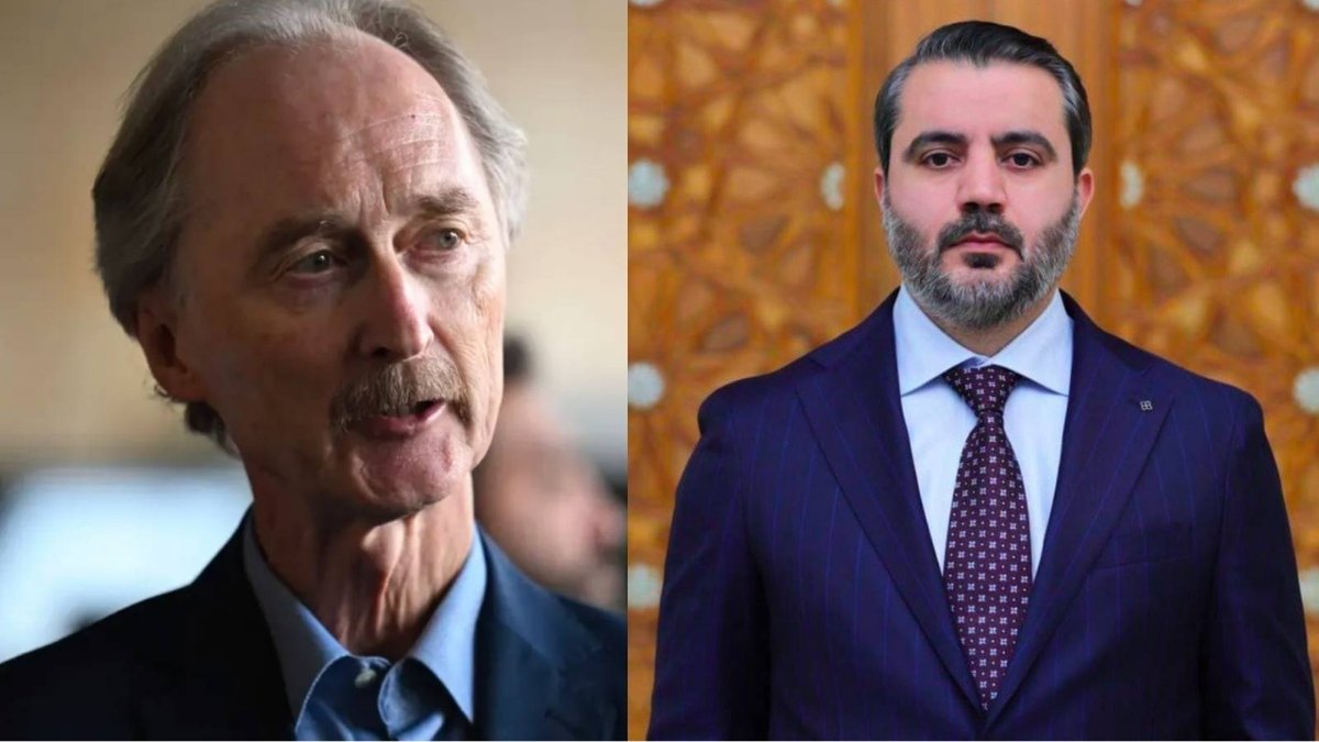 Suriye Dışişleri Bakanı Şeybani, BM Suriye Özel Temsilcisi Pedersen'le görüştü