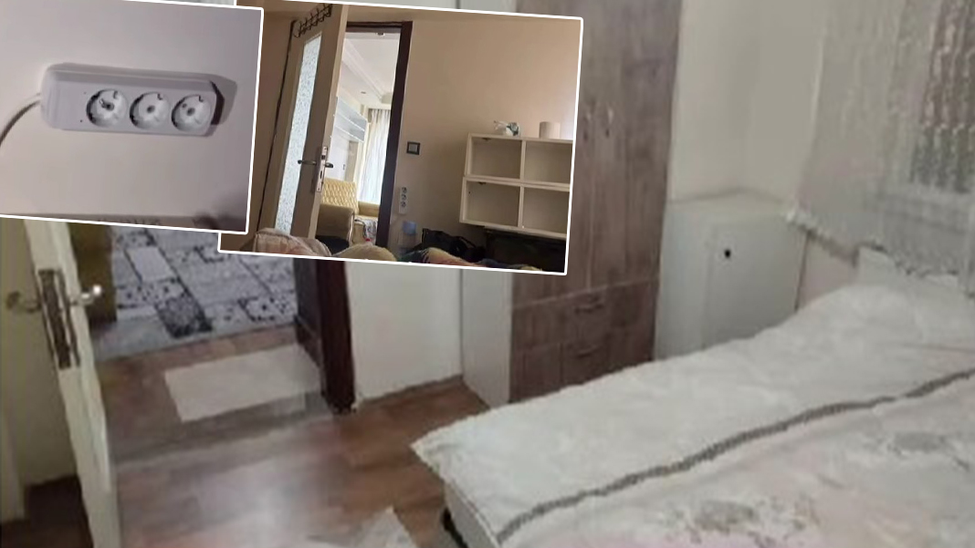 Üçlü prizin içinden 'skandal' çıktı: Kiralık evde gizli kamera
