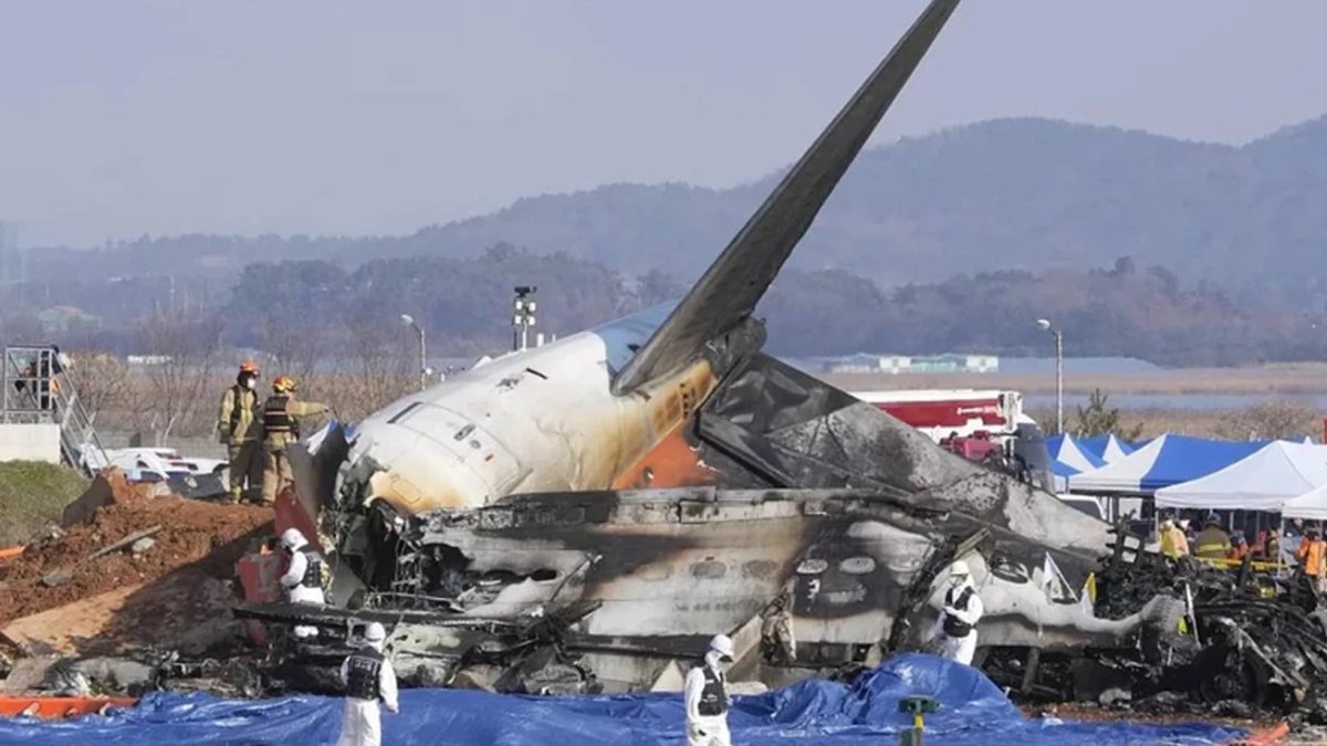 Güney Kore'de askeri uçak düştü