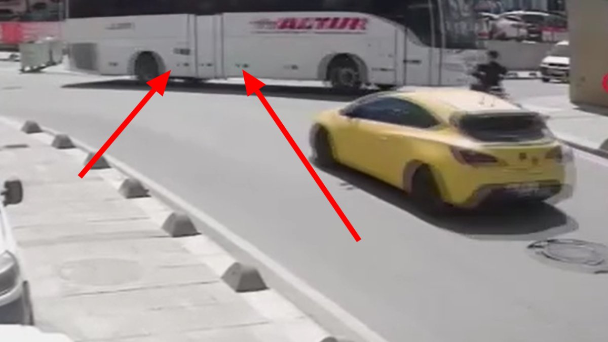 İstanbul'da yolcu az kalsın otobüsü faciaya sebep oluyordu! Freni boşaldı, son anda kurtuldu: O anlar kamerada