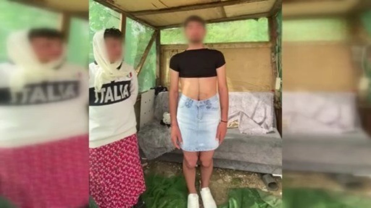 Hırsızlara kadın kıyafeti giydirip video çektiler! Görüntüler sosyal medyada yayıldı