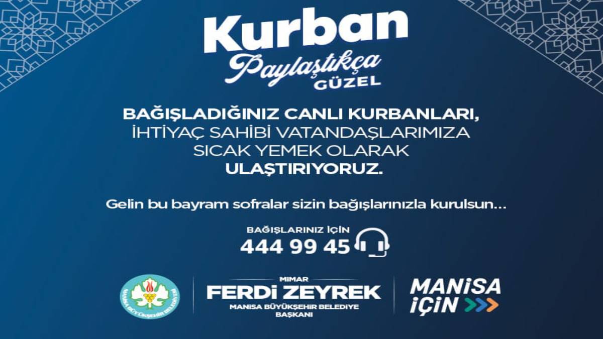 Kurban bağışları Büyükşehir ile ihtiyaç sahiplerine ulaşacak