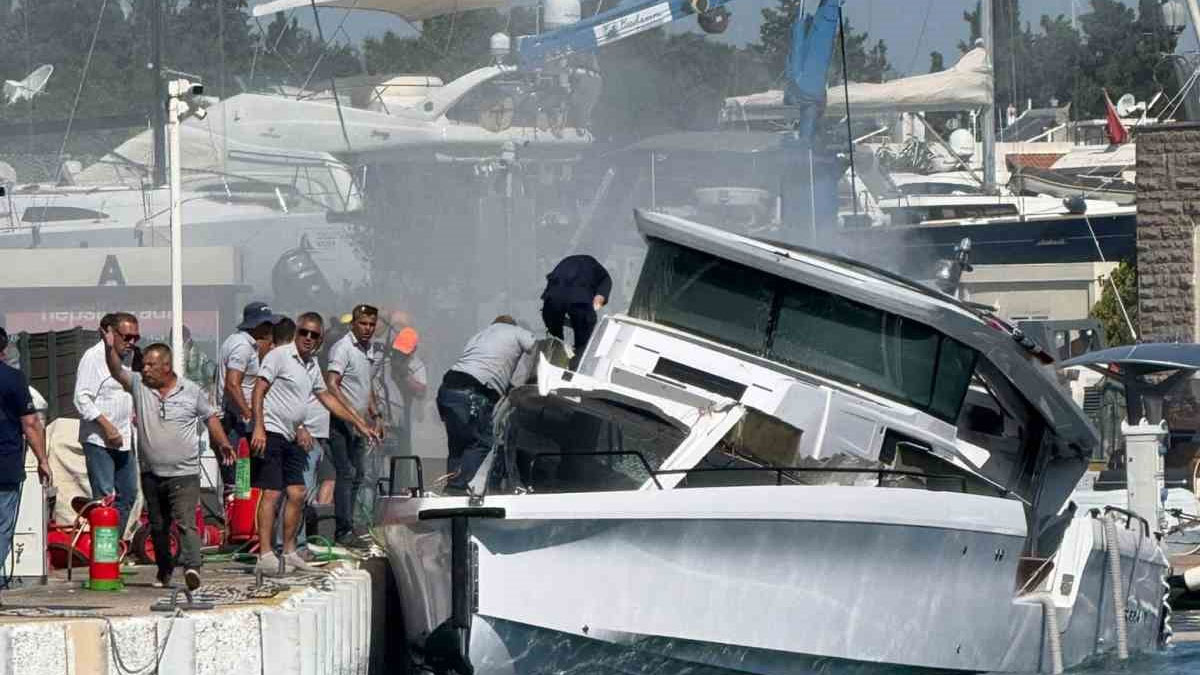 Bodrum'da teknede patlama: Yaralılar var