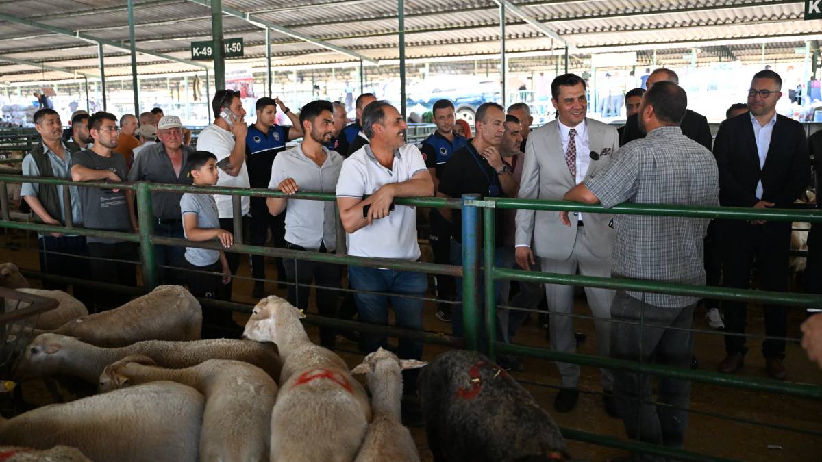Başkan Zeyrek Canlı Hayvan Borsası’nı ziyaret etti