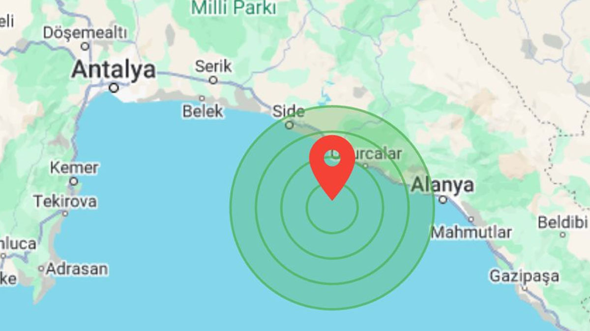 Antalya'da deprem