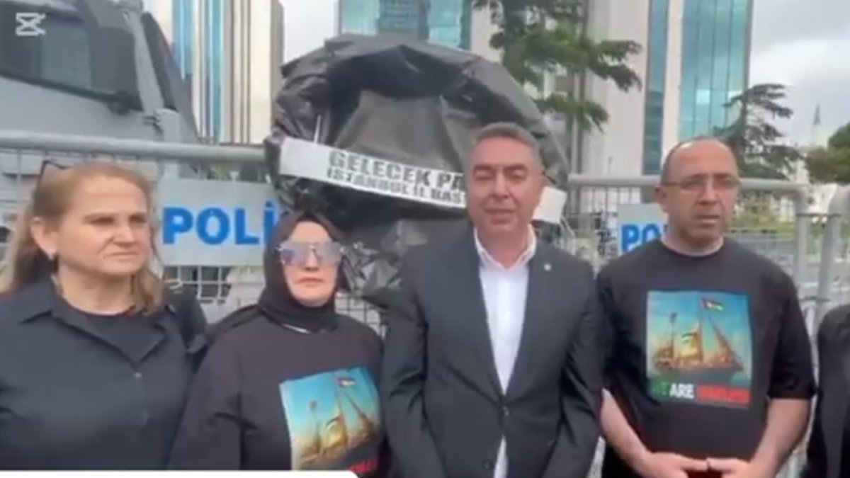 Gelecek Partisi’nden İsrail Başkonsolosluğu önünde protesto: Gazze’ye destek tercih değil vicdani sorumluluktur