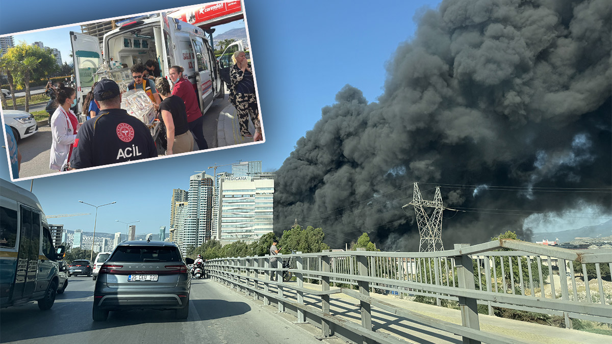 İzmir’de hastane yanında yangın: Hastalar tahliye edildi