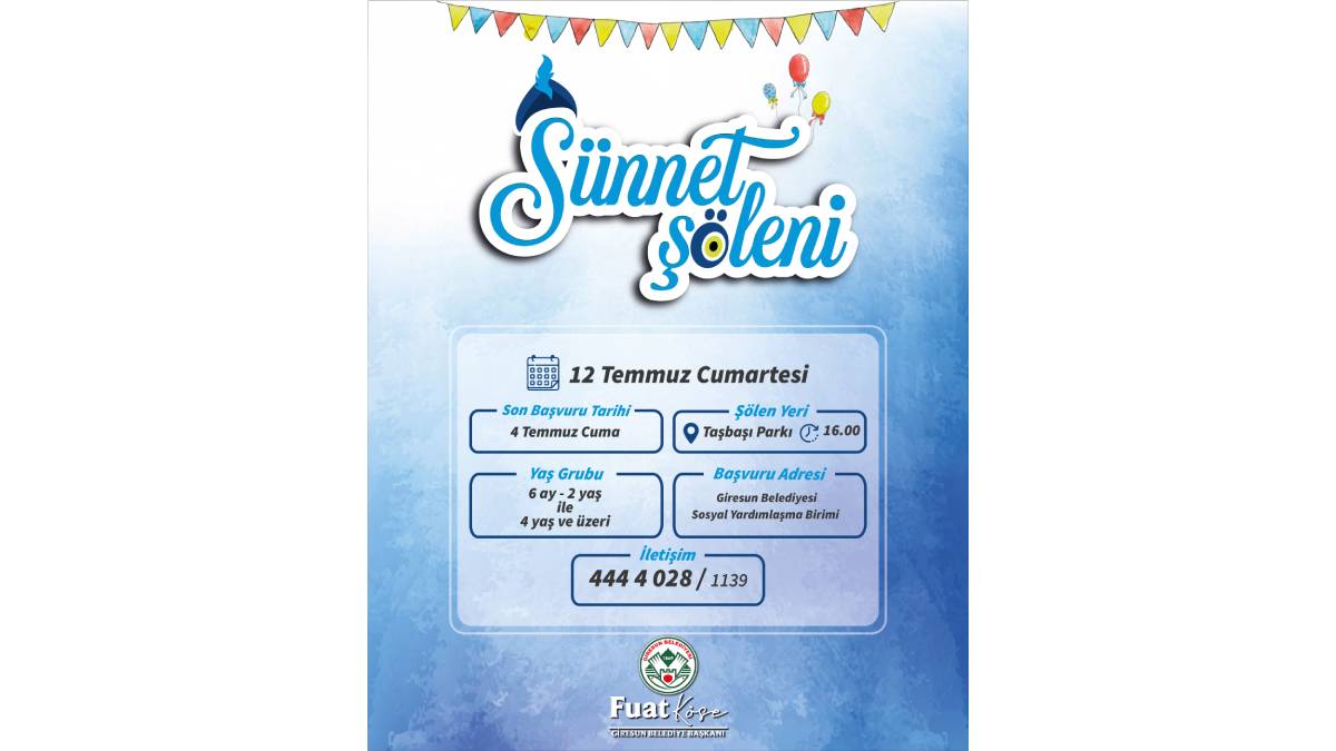 Belediyenin düzenleyeceği sünnet şöleni için kayıtlar başladı