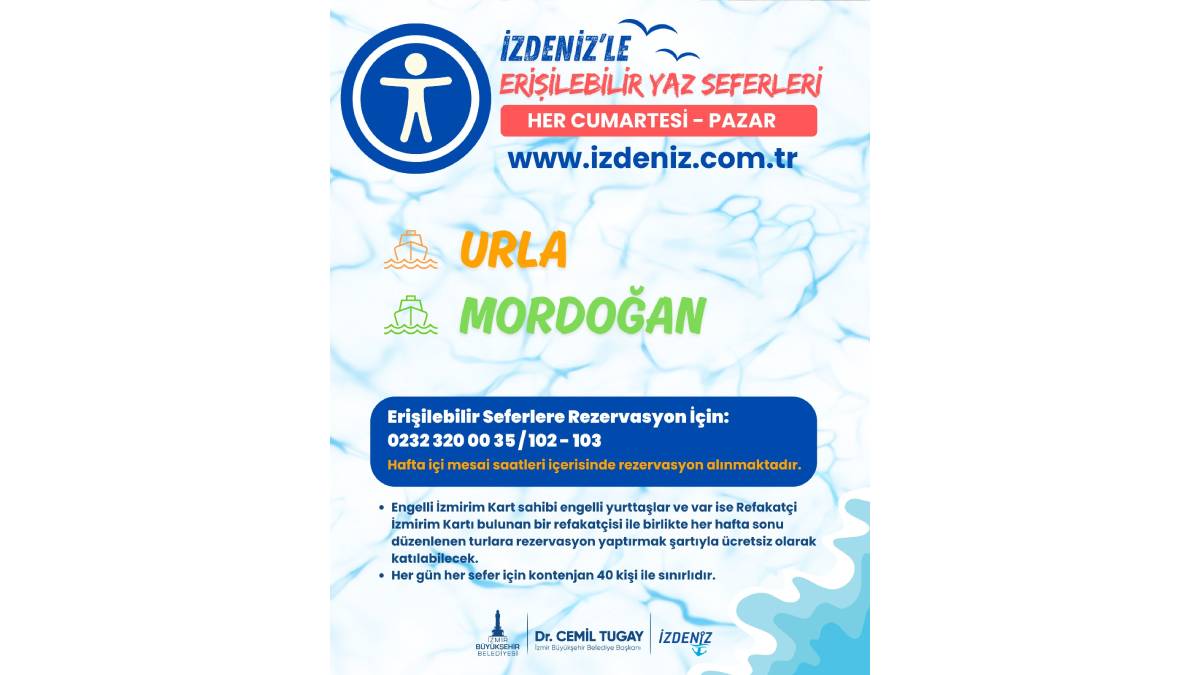 İZDENİZ’in Yaz Seferleri ile istikamet Urla ve Mordoğan