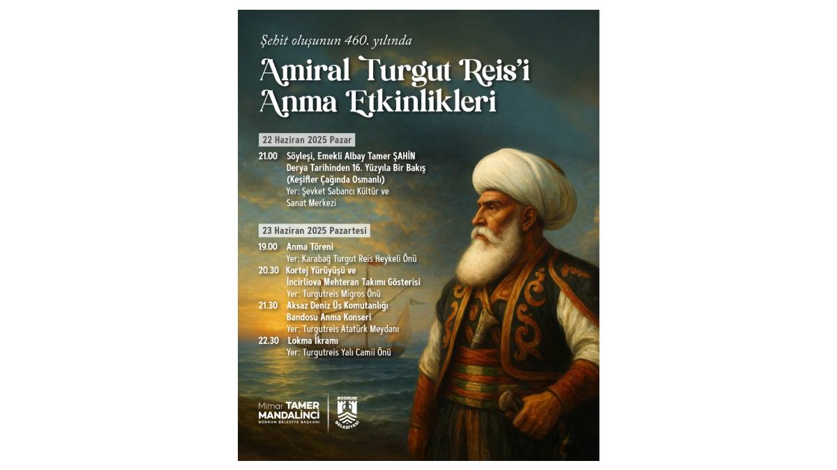 Bodrum’da Amiral Turgutreis anma etkinlikleri