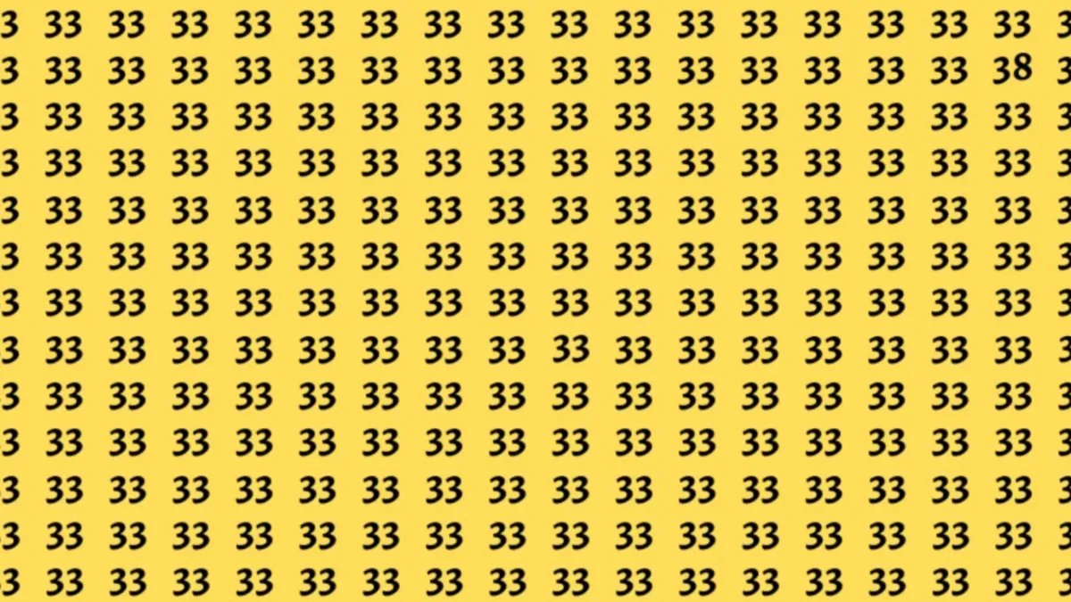 Sizin sınırlarınızı zorlayacak! 38 sayısını 5 saniyede fark edenler dikkat ustası